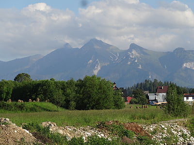 Tatry, Berge, Sommer, Landschaft, Blick, Podhale, Polen