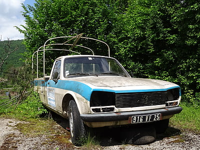 decay, peugeot, french, france, pickup, spotlight, leave