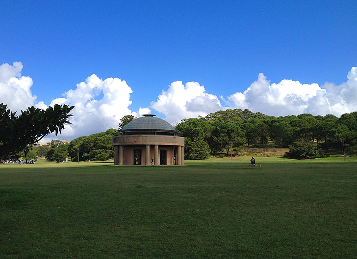 Centennial park, Sydney, landskapet, gresset, arkitektur