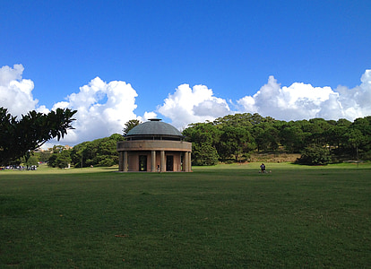 Centennial park, Sydney, landskap, gräs, arkitektur