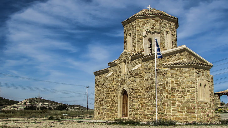 Cyprus, Oroklini, kerk, orthodoxe, religie, het platform