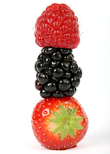 Berry, negro, BlackBerry, Blueberry, Desayuno, Closeup, Color