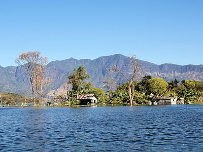 Guatemala, Lake atitlán, San antonio, vulkanen, bos, oever, reizen