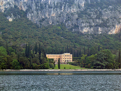 Garda, Italia, montagna, costruzione, architettura, Europa, fiume