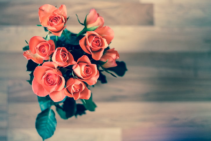 バラ, 花, 花束, 愛, 自然, ピンク, ロマンチックです
