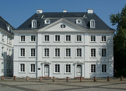 Saarbruecken, Ludwigsplatz, maison, bâtiment, avant, façade, extérieur