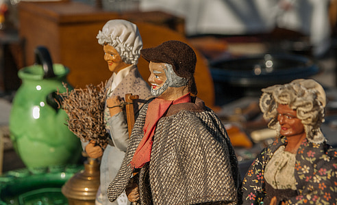 provence, flea market, santons, figurine, clay