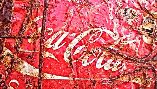 Coca cola, Coca Cola-logo, geschrieben, Zinn, Logo, Vintage logo, Text