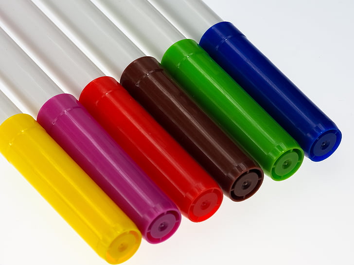 kände tip pennor, kände, färg, fiber penna, fiber målare, skriva genomföra, markör