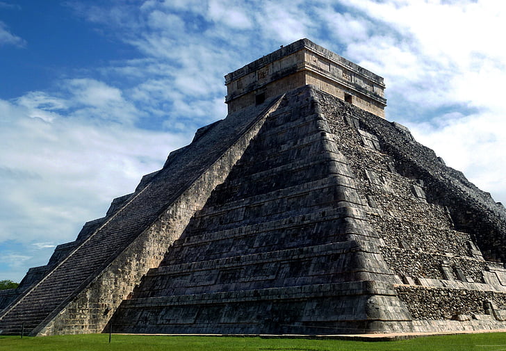 Mexikó, piramis, Maja, Chichen itza, Yucatan, Kukulkan piramis, híres hely