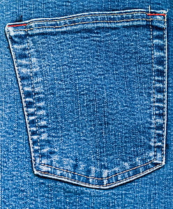 texana, pantalons texans, butxaca, esquena, close-up, blau, material