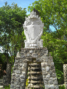 szobrászat, Jézus, templom, katolikus, Kediri, indonéz