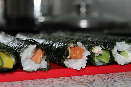 Sushi, roll, Ázia, jedlo, jesť
