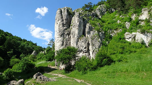 stijene, krajolik, Poljska, priroda, turizam, planine, rock - objekt