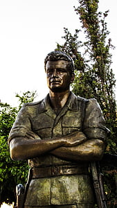 soldado, herói, guerra, escultura, Monumento, EOKA, independência