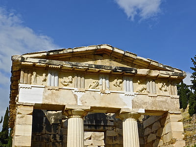 храма, римски, разруха, колони, Паметник, архитектура, древен
