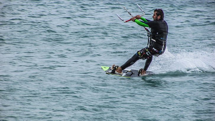Kite surf, Surfer, Sport, działania, aktywność, wejście na pokład
