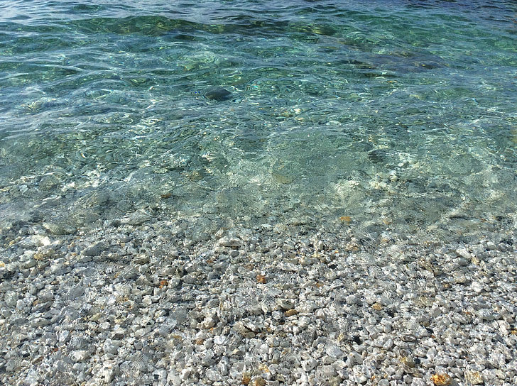 sea, transparent, pebbles