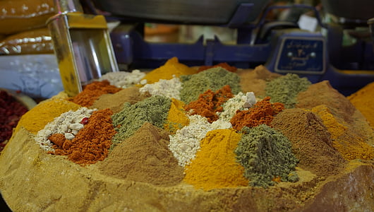 kryddor, Bazaar, Isfahan, Iran