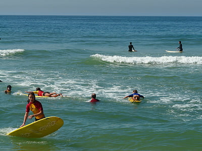 de surf, Playa, tablón de, Río de janeiro, Barra da tijuca, Brasil, verano