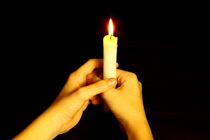 communion, light, candle, prayer, religion, praying, hands