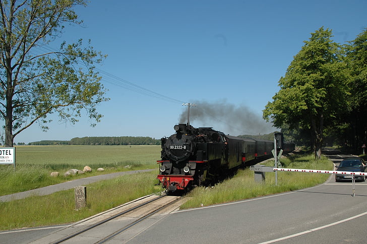 nostalgia, terra di bagni, Mecklenburg Vorpommern, locomotiva a vapore, traffico ferroviario, Vacanze, scartamento ridotto