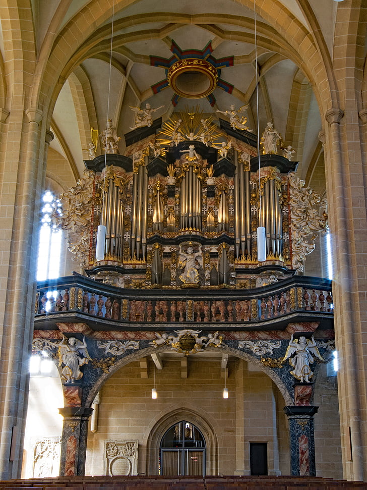 Severikirche, Erfurt, Durynsko Německo, Německo, staré město, zajímavá místa, varhany