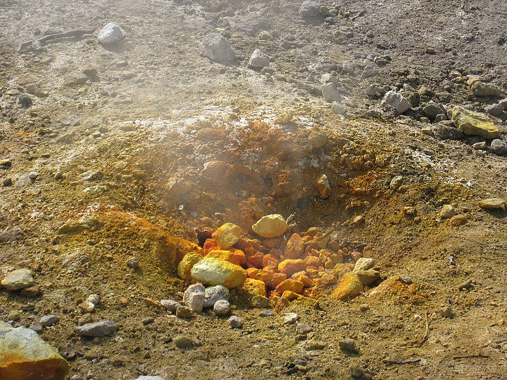 solfatara, volcano, pozzuoli, nature, sea, beach, rock - Object