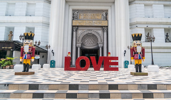kunst in het paradijs, Thailand, Chiang mai, ingang, teken, teken van de liefde, Toerisme