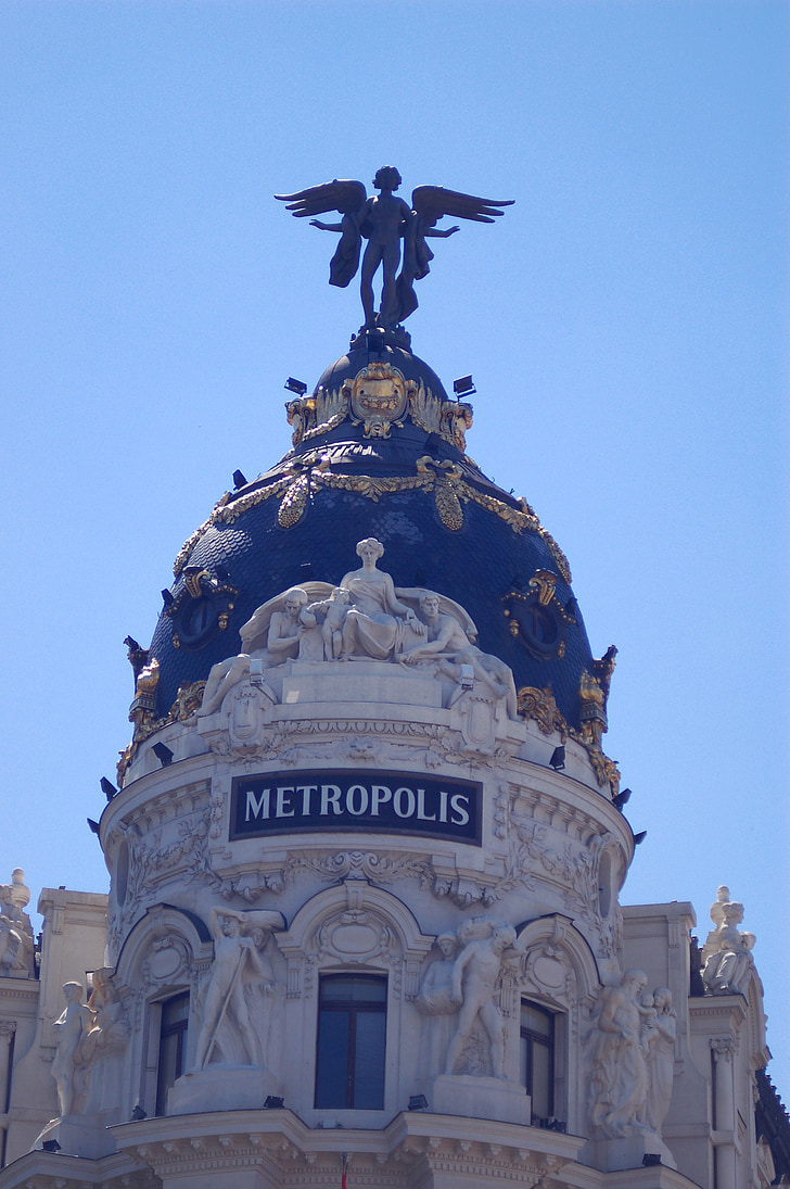 Мадрид, куполи, архитектура, град, метрополис