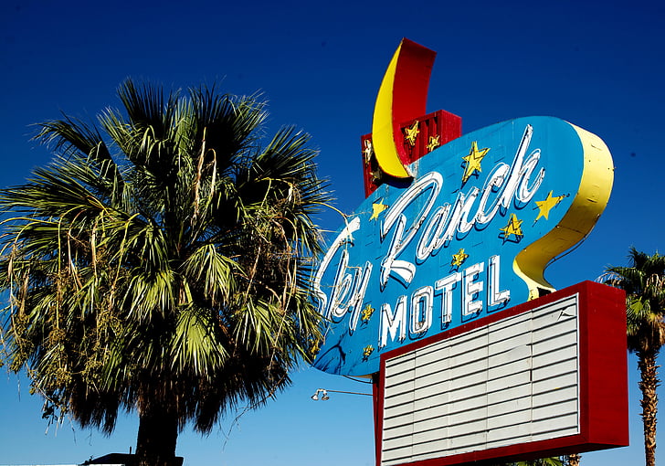 las vegas motel, ulice Mont, las vegas, Carol m highsmith, Nevada, Motel, Hotel