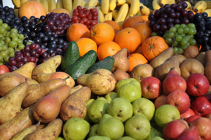 owoce, mieszane, Kolor, jedzenie, świeżość, Apple - owoce, gruszka