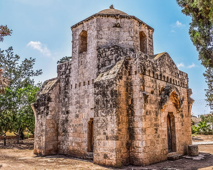 Chipre, Sotira, Ayios mamas, Igreja, medieval, arquitetura, Stone construído