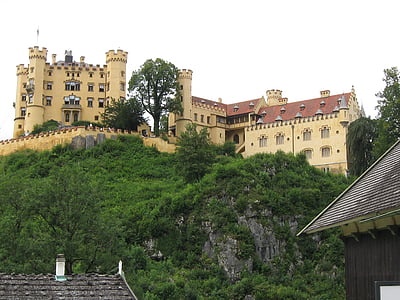 Hohenschwangau, Castle, Neuschwanstein, Németország, Bajorország, építészet, Ludwig
