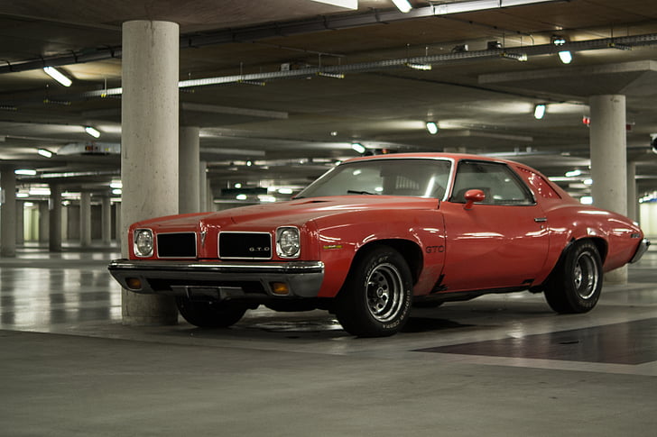 coche, GTO, coche del músculo, cubierta parking, Pontiac