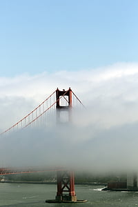 ブリッジ, ゴールデン ゲート, 霧, 塔, サンフランシスコ, クラウド, ベイ