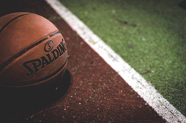 basketbal, bal, Spalding, Hof, sport, oefening, hobby