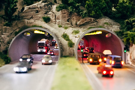 자동차, 터널, 조 경, 여행, 보기, 고속도로, 교통