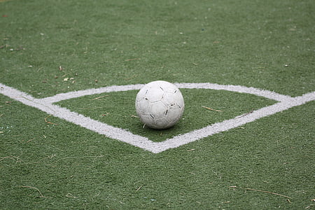 fotball, ballen, lekeplass, linje, harmoni, balanse