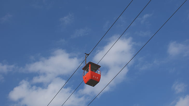 sky, cable car, simple, overhead Cable Car, transportation, steel Cable