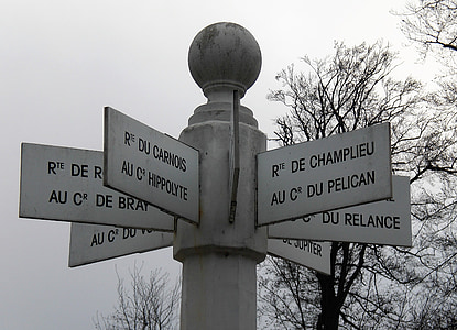 Kako do nas, Francija, črno-bel, pot, navigacijo