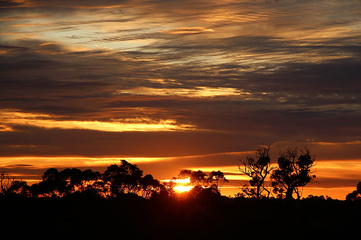 Napkelte, felhők, Sky, Busselton, Margaret river, Ausztrália, Nyugat-Ausztrália