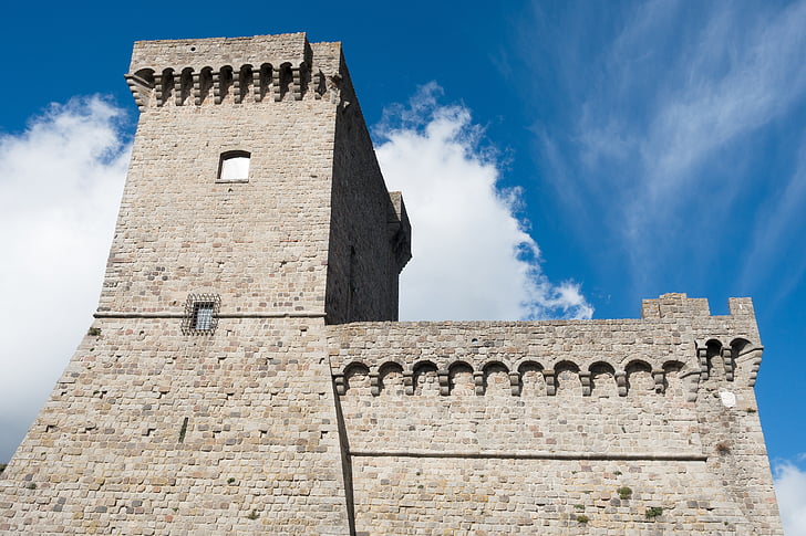 Castle, brystværn, forsvar, beskyttelse, væg, historisk set, fæstning