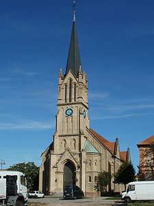Biserica, Bruehl, schutzengelkirche, arhitectura, clădire, Germania, istoric