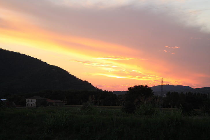Západ slunce, Hills, slunce