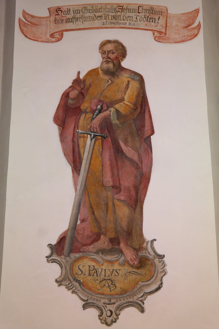 St paul, portret, malarstwo, osoba, człowiek, człowieka, Parafialny kościół St. franziskus