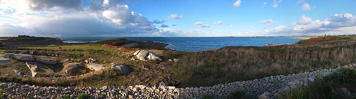Finistère, havet, Bretagne, Frankrike, sida, vatten, landskap