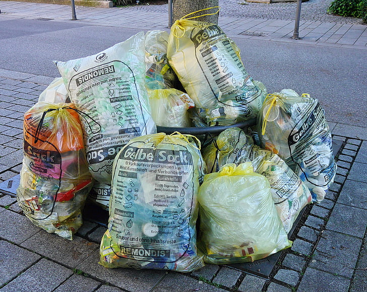 atliekų, šiukšlių, geltona maišas, Starnberg