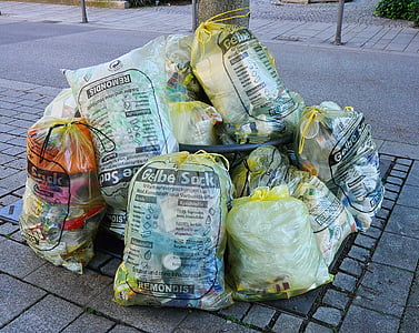 jätteiden, roskat, keltainen säkki, Starnberg