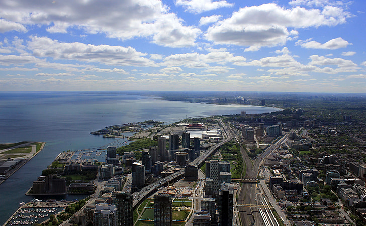 Toronto, skyskrapor, stadsbild, staden, Metropole, Kanada, Ontario